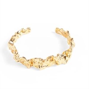 24k gold AMBER SCEATS Emery gold Cuff bracelet